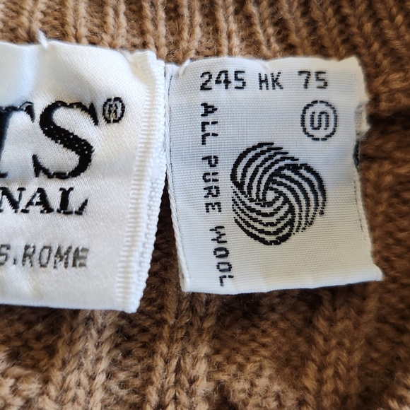 Ports International caramel/camel/beige virgin wool pockets cardigan S - Picture 8 of 9